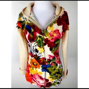 Moth Anthropologie zip hoodie cardigan